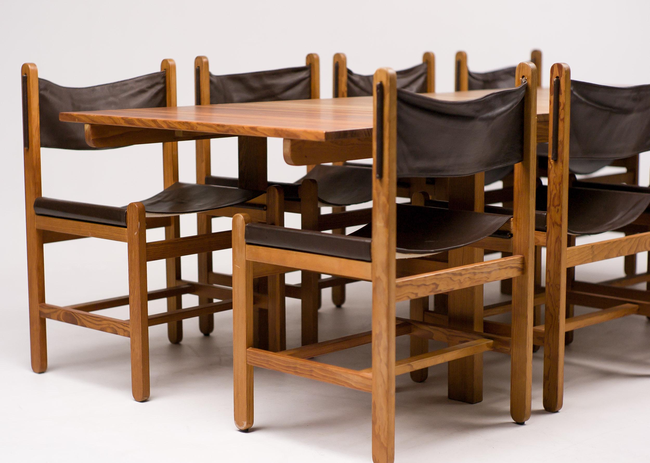 Late 20th Century Erik Wørts Set of Eight Chairs and Dining Table
