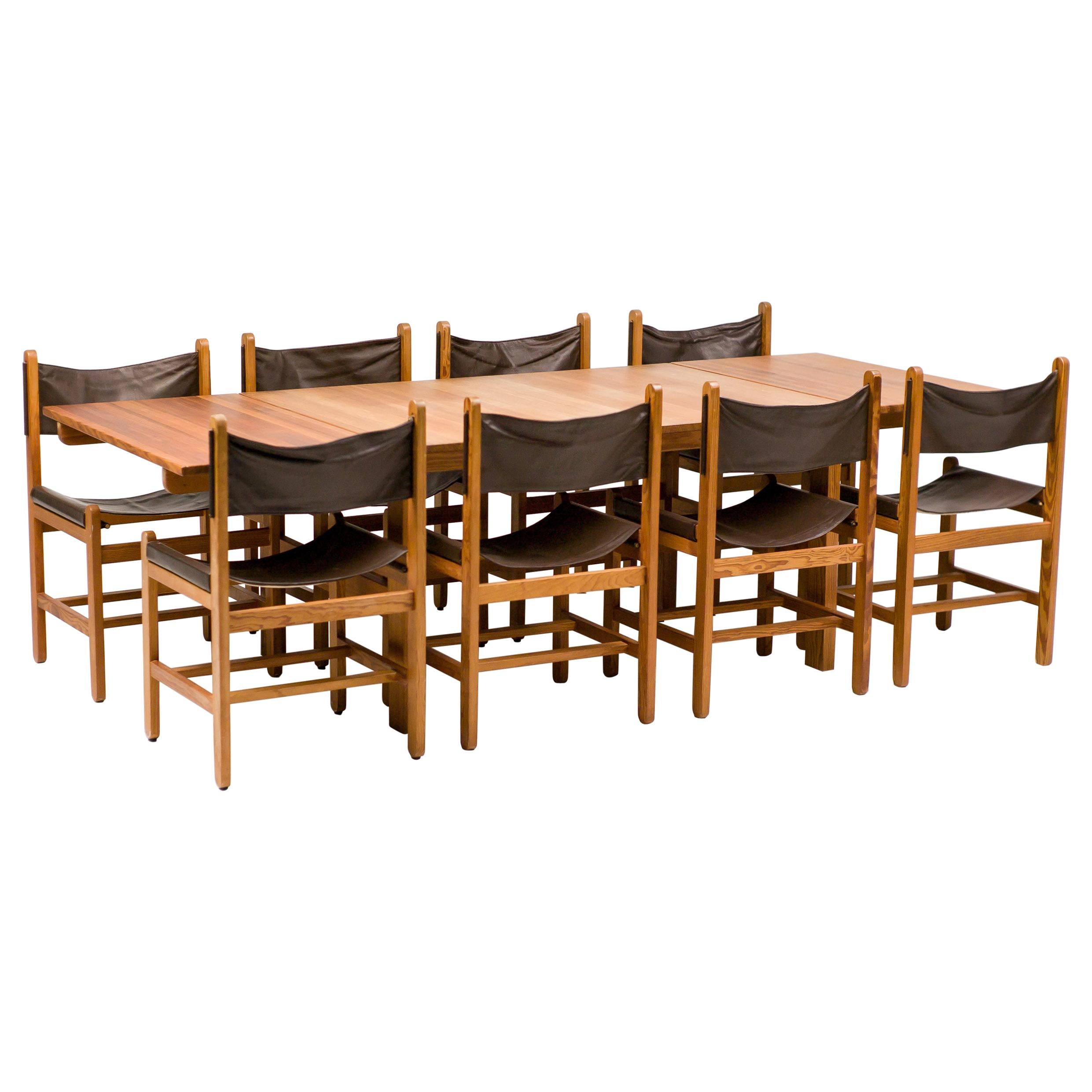 Erik Wørts Set of Eight Chairs and Dining Table