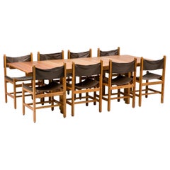Erik Wørts Set of Eight Chairs and Dining Table