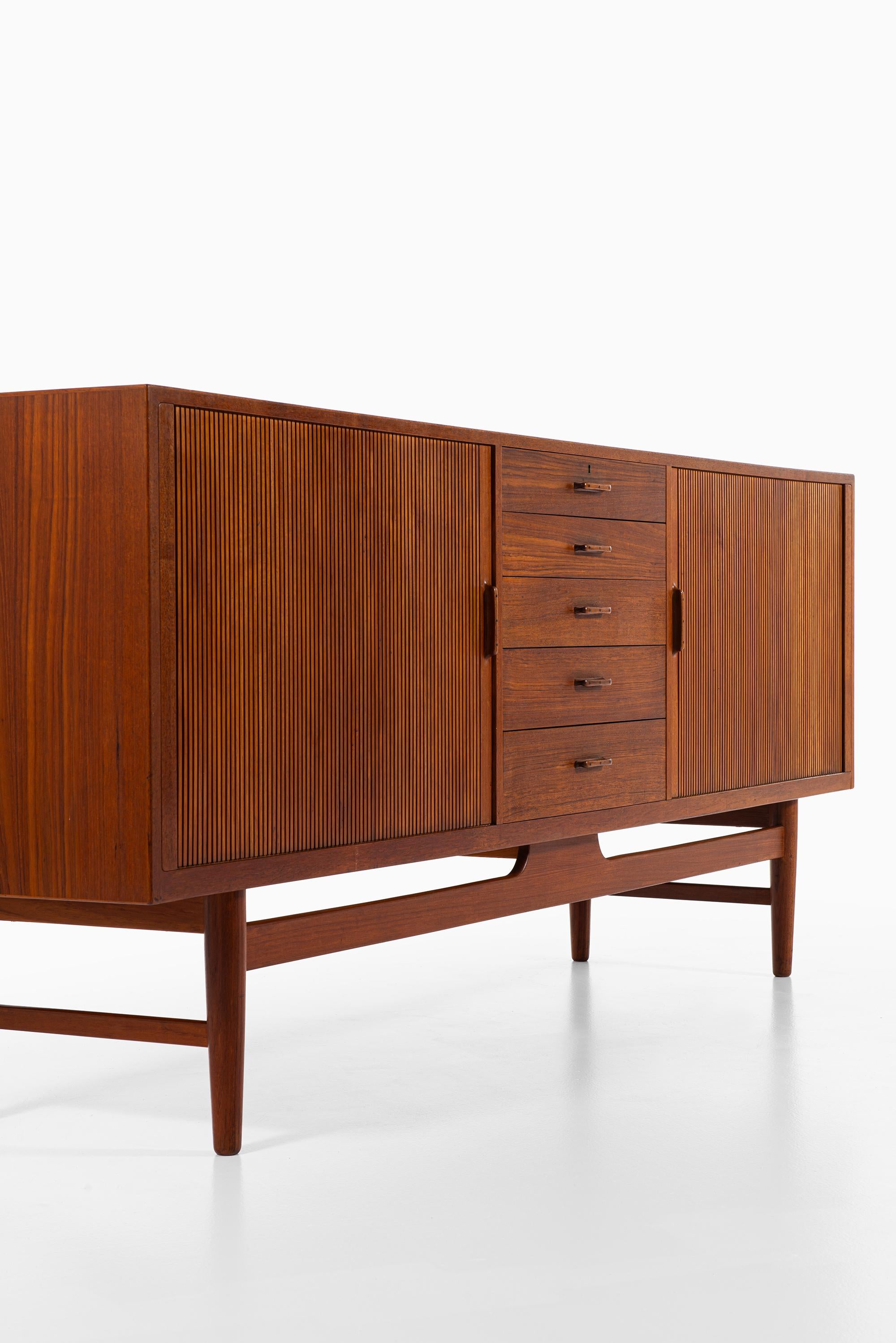 Erik Wørts Sideboard with Tambour Doors Produced by Wørts Møbelsnedkeri 4