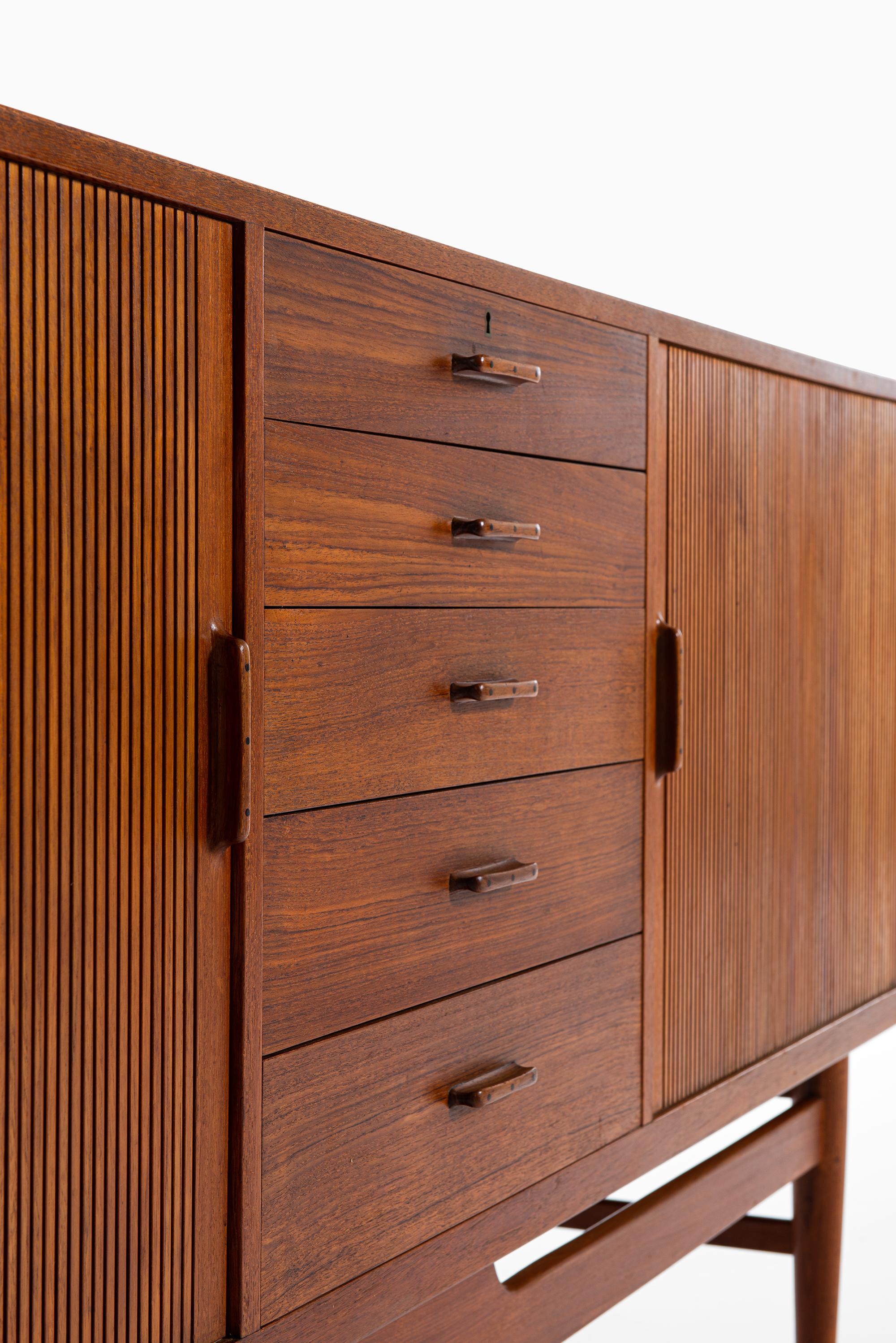 Erik Wørts Sideboard with Tambour Doors Produced by Wørts Møbelsnedkeri 6