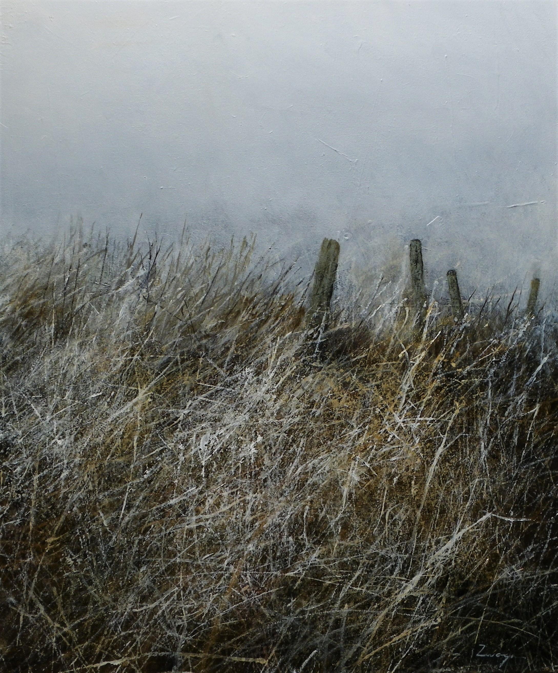 Erik Zwaga Still-Life Painting - Early Morning- 21st century Contemporary Dutch  Winter Landscape Painting 