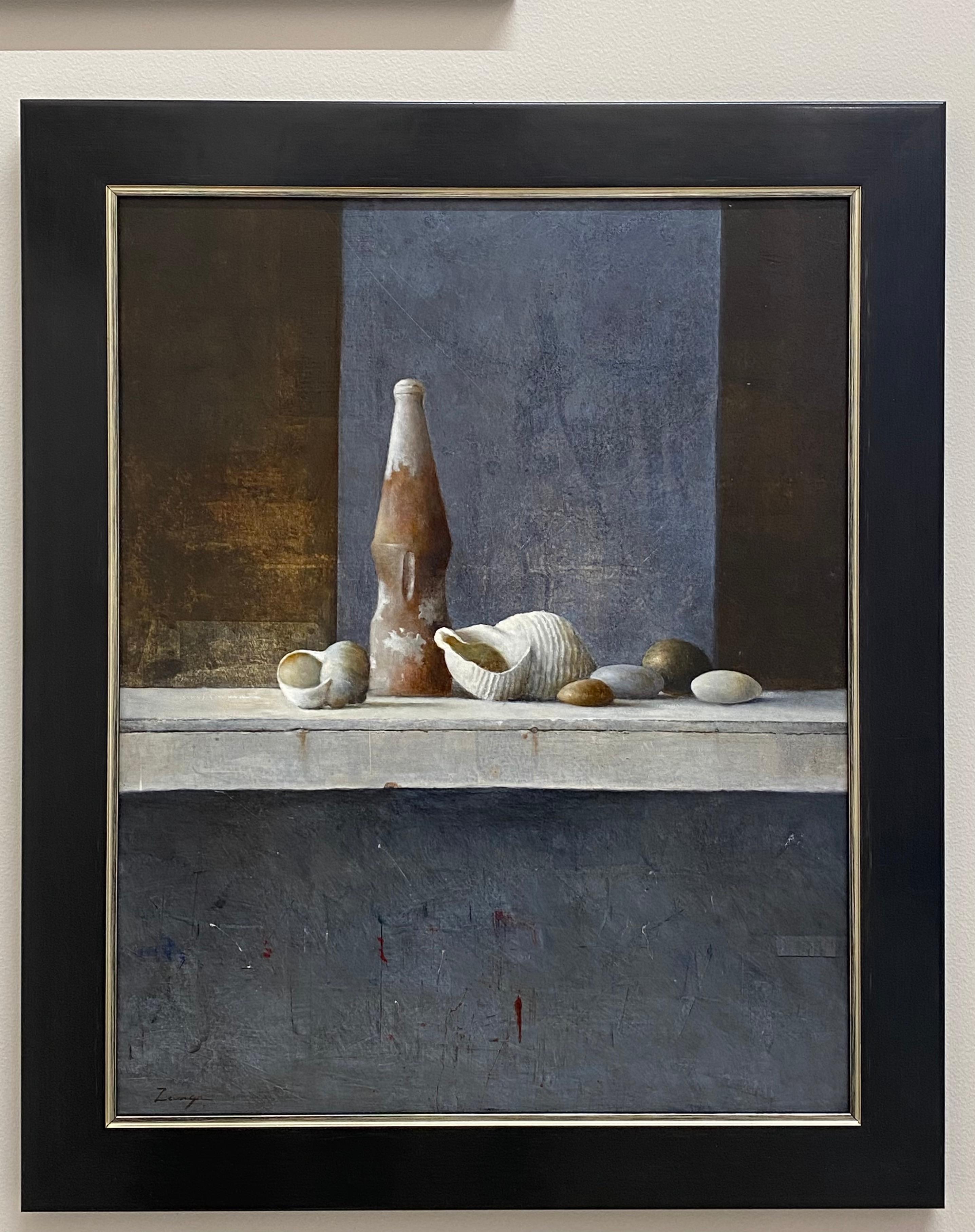 Found objects - 21st Century Contemporary Still-life painting with Shells - Painting by Erik Zwaga