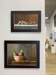 Hilo de ajo - Siglo XXI Pintura contemporánea de bodegones de ajo