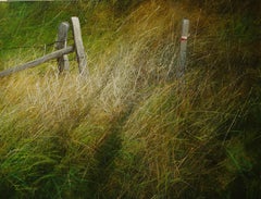 Chemin de randonnée - peinture de paysage contemporaine du 21e siècle représentant un chemin de randonnée