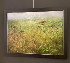 Heracleum- 21st Century Contemporary Landscape painting of Fields with flowers