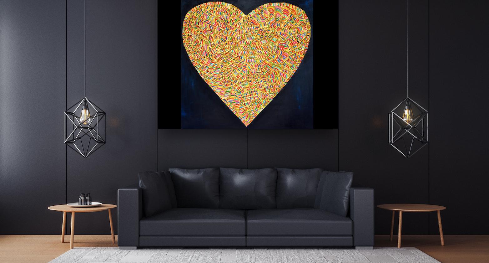 LOVE LOVE, Gemälde mit Kunststofftechnik von Erika Baktay im Angebot 11