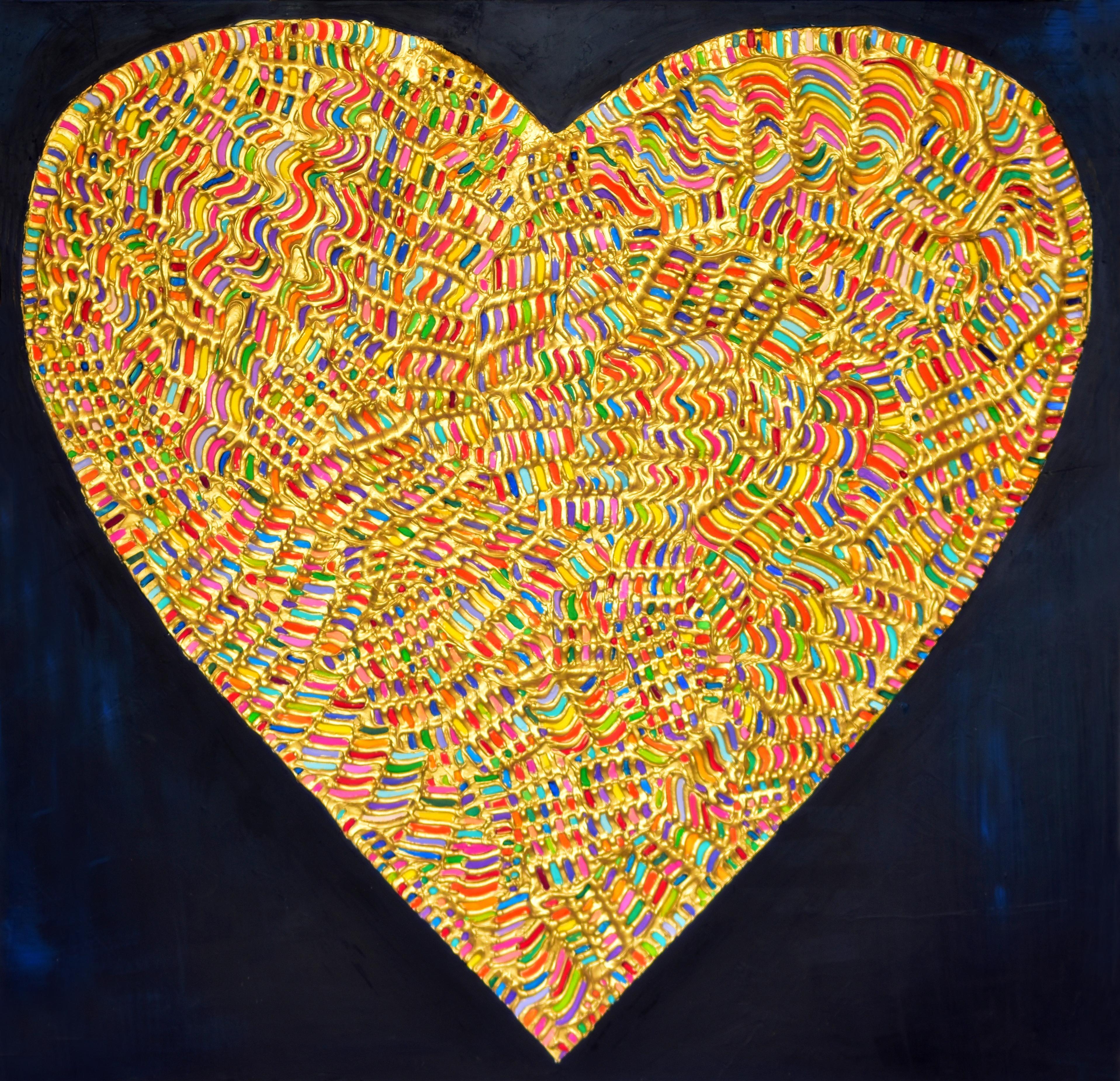 LOVE Dipingere con la tecnica della plastica di Erika Baktay