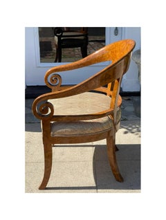 Erika Brunson French Art Deco Style Fauteuil Barrel Chair, 1990s