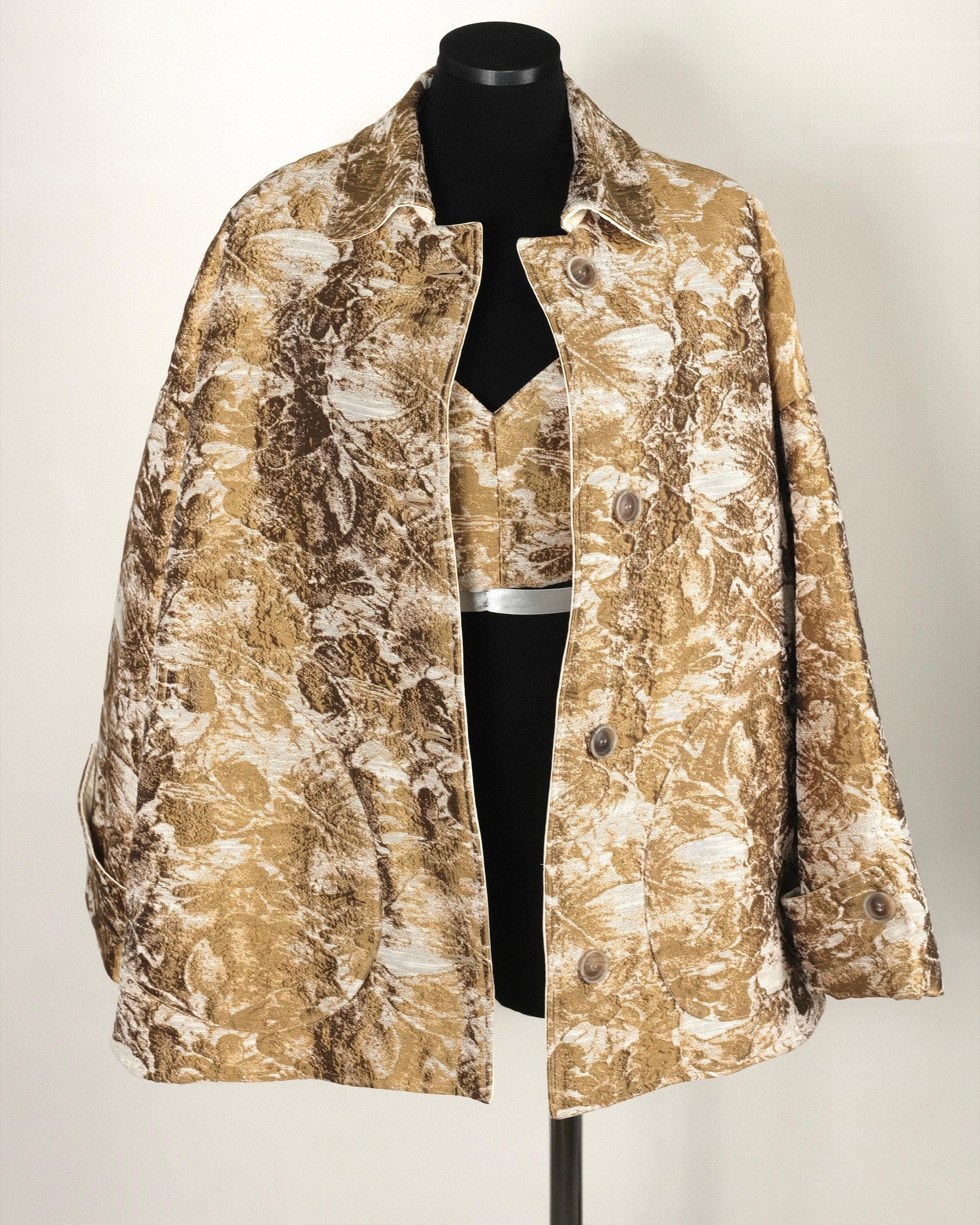 Erika Cavallini Brocade Jacquard Jacket and Bustier Set Sz IT42 Med For Sale 3