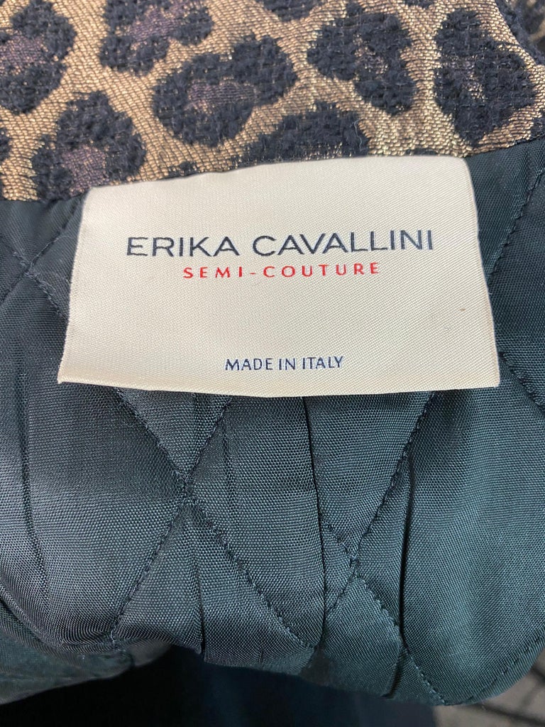 Erika Cavallini Semi- Couture Animal Print Coat  For Sale 6