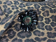 Erika Cavallini Semi- Couture Animal Print Coat