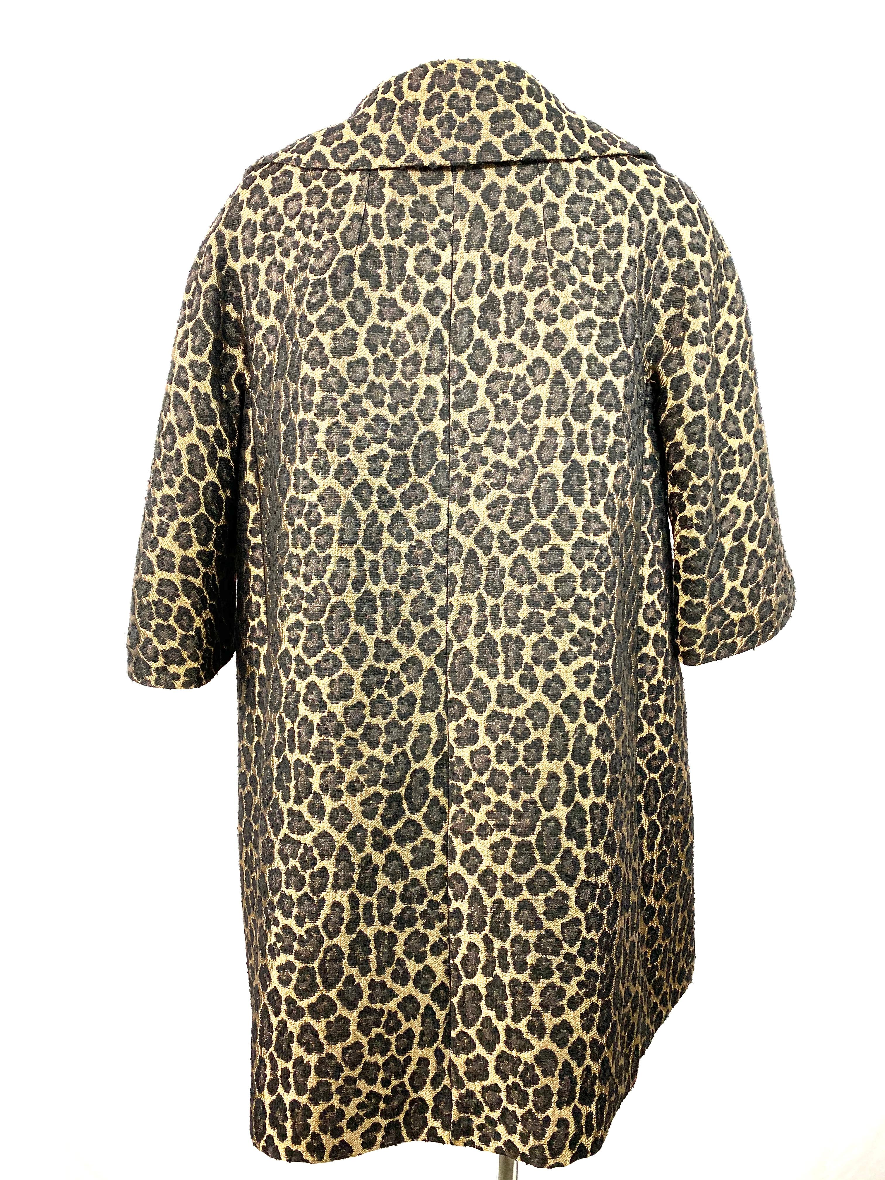 Erika Cavallini Semi- Couture Animal Print Coat  In Excellent Condition For Sale In Beverly Hills, CA