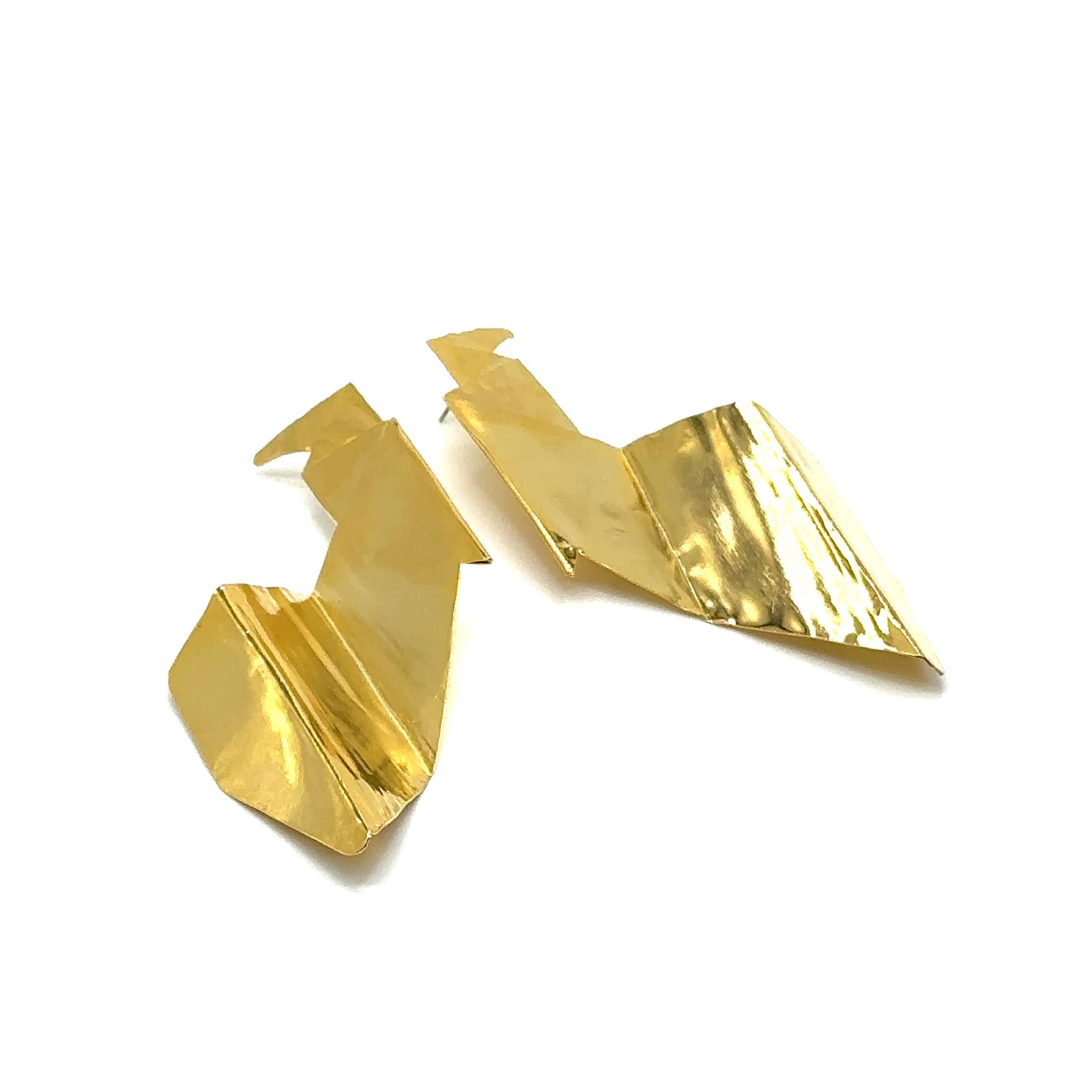 Contemporary Erika - Dangle Earrings 14k gold plated For Sale