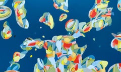 "Hurricane"- Abstract Painting - Bold, landscape, aerial, bright, colorful