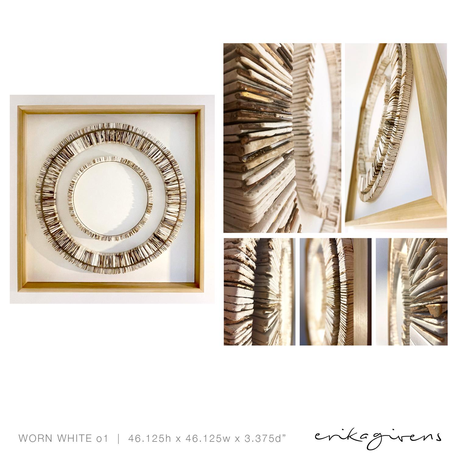 Abstract Sculpture Erika Givens - White Worn 01 - Sculpture abstraite de Hung océanique