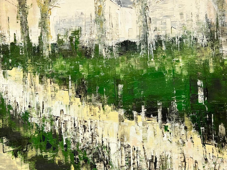 Erika - 1970’s Huge French Expressionist Green Landscape Avenue of ...