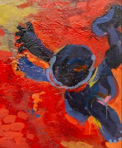 "Not Their Time" - Dipinto acrilico, Espressionismo astratto, Incorniciato, 2014