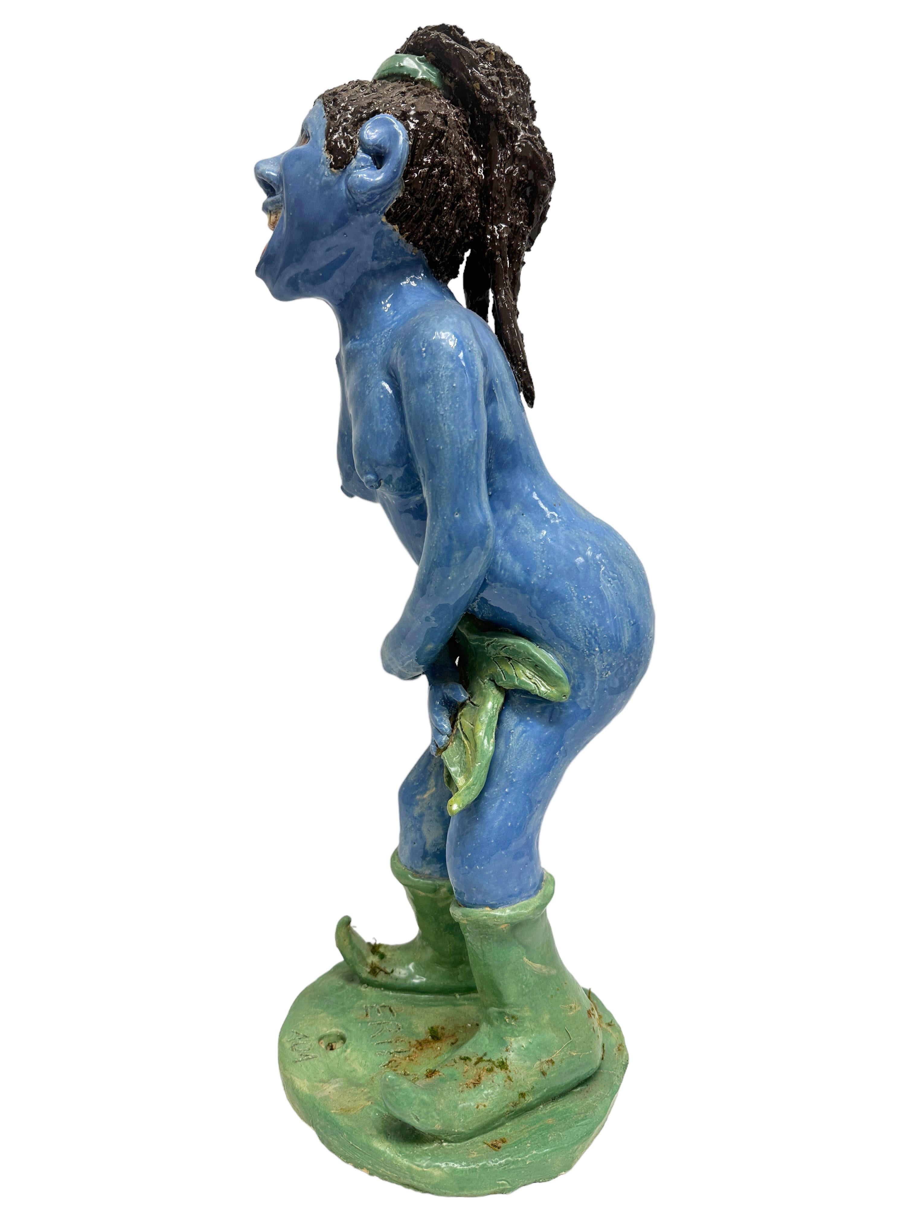 Arts and Crafts Sculpture abstraite de jardin en Sprite de Nymphe Nue de Vienne, Autriche en vente