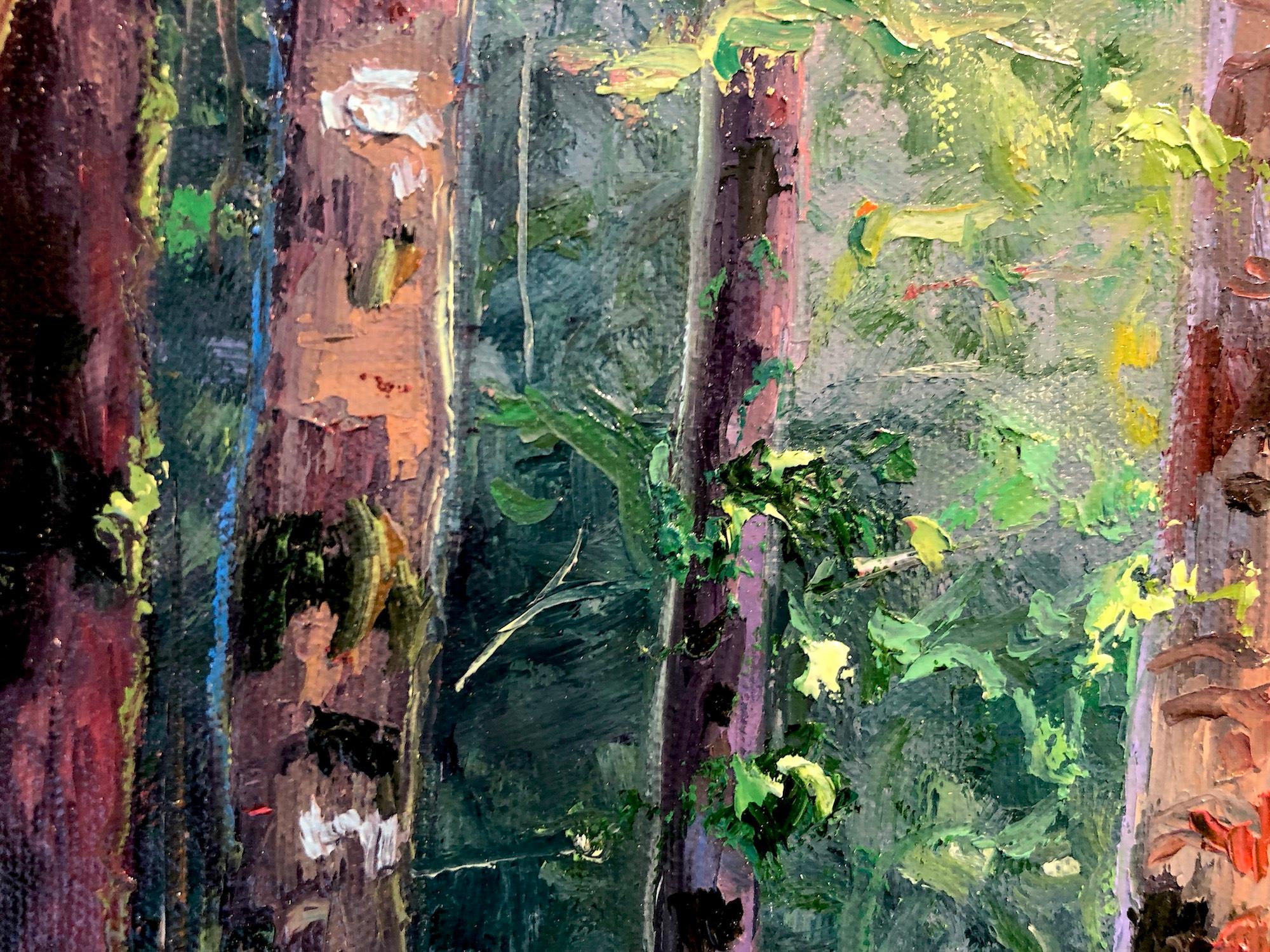 Erika Toliusis Bambi forest woodland realism landscape oil painting