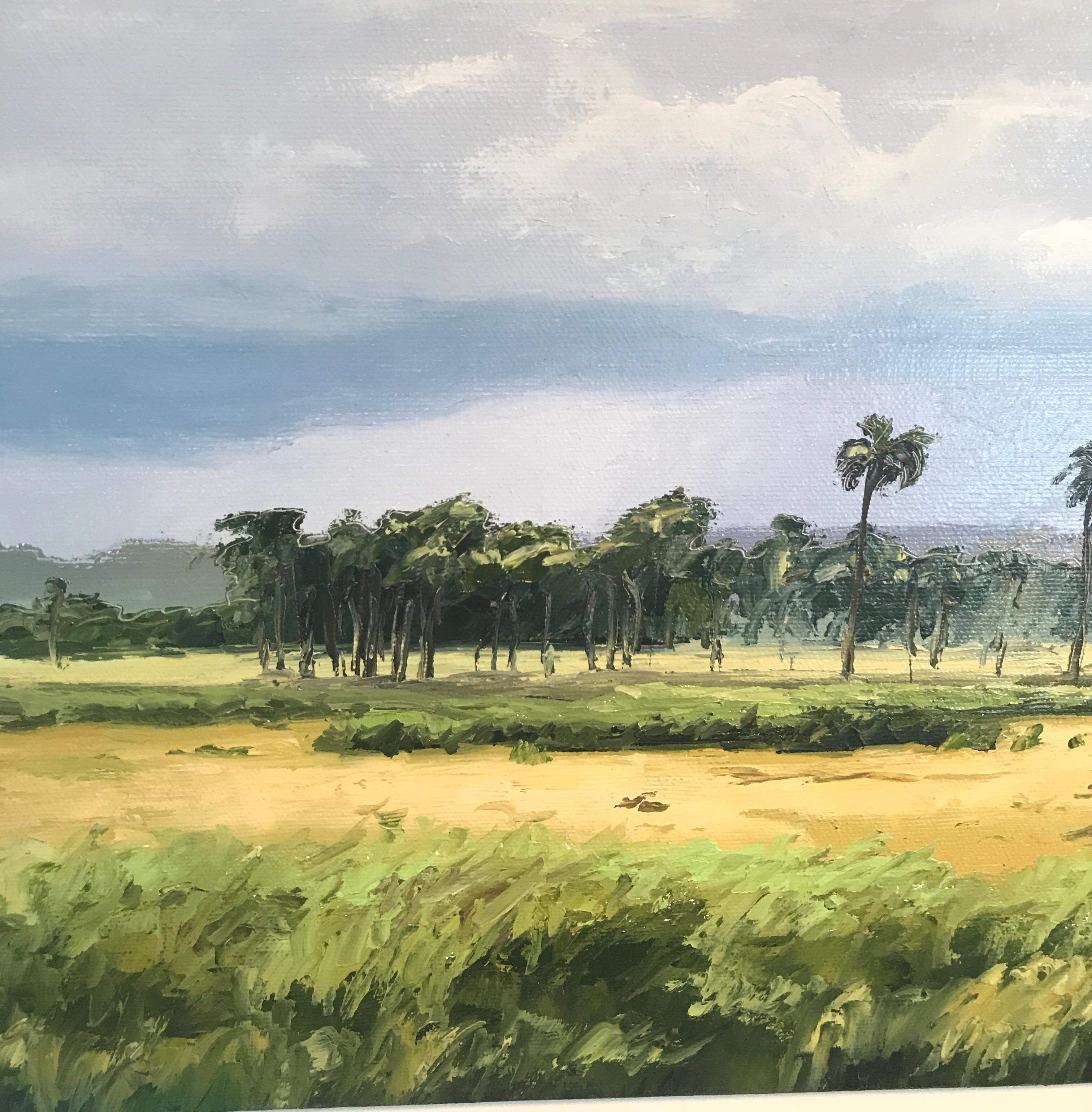 Let it Be – Afrika, Naturlandschaft, Ölgemälde, zeitgenössisch, 21. Jahrhundert – Painting von Erika Toliusis