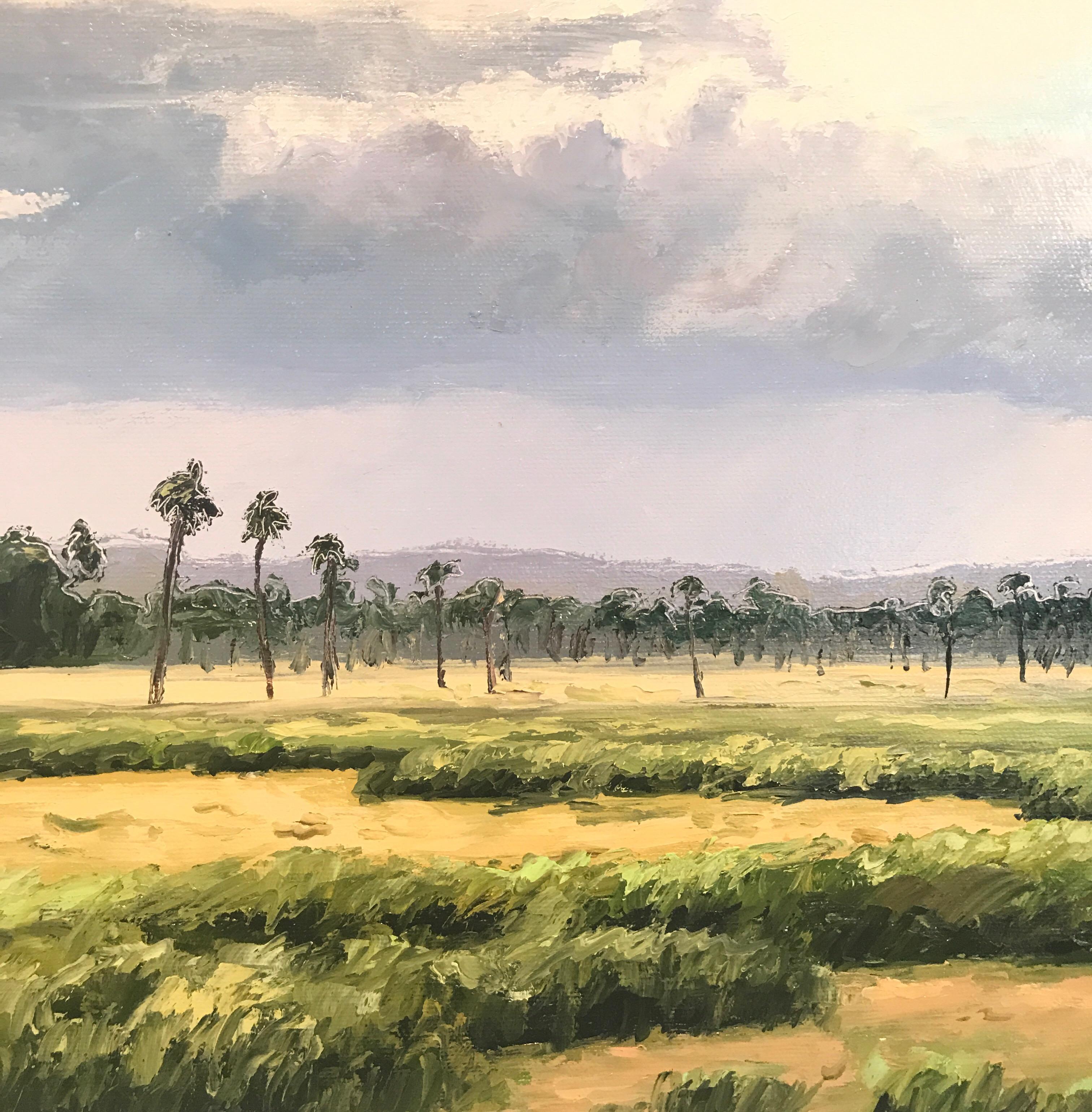 Let it Be – Afrika, Naturlandschaft, Ölgemälde, zeitgenössisch, 21. Jahrhundert (Impressionismus), Painting, von Erika Toliusis