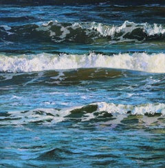 New Breeze - Original seascape landscape oil painting modern realism coastal 