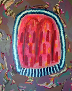 Peinture à collage expressionniste abstraite contemporaine colorée « I Feel Alive » (Je ressens vivant)