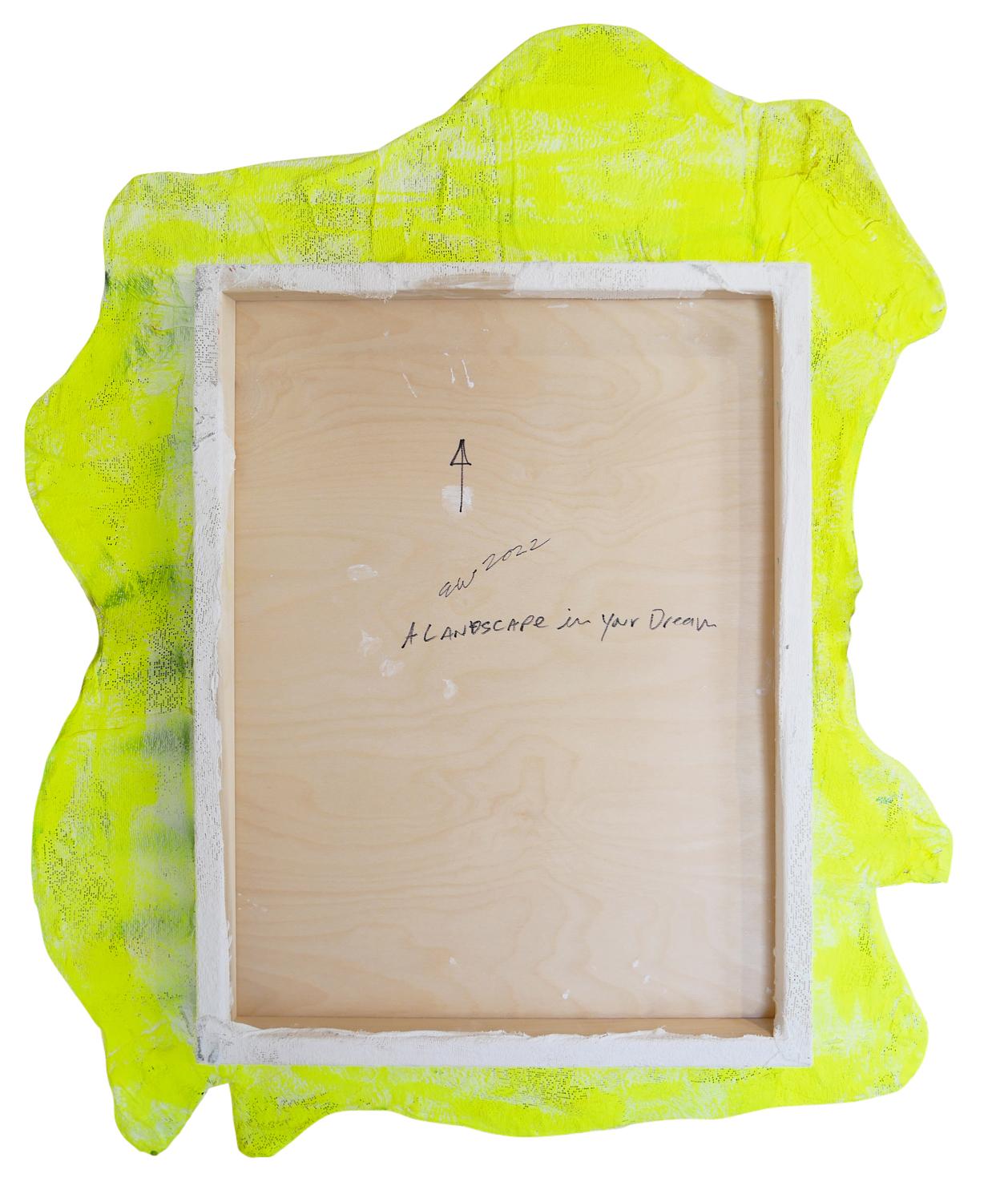Sculpture murale contemporaine en plâtre peint coloré « Un paysage dans votre rêve » 6