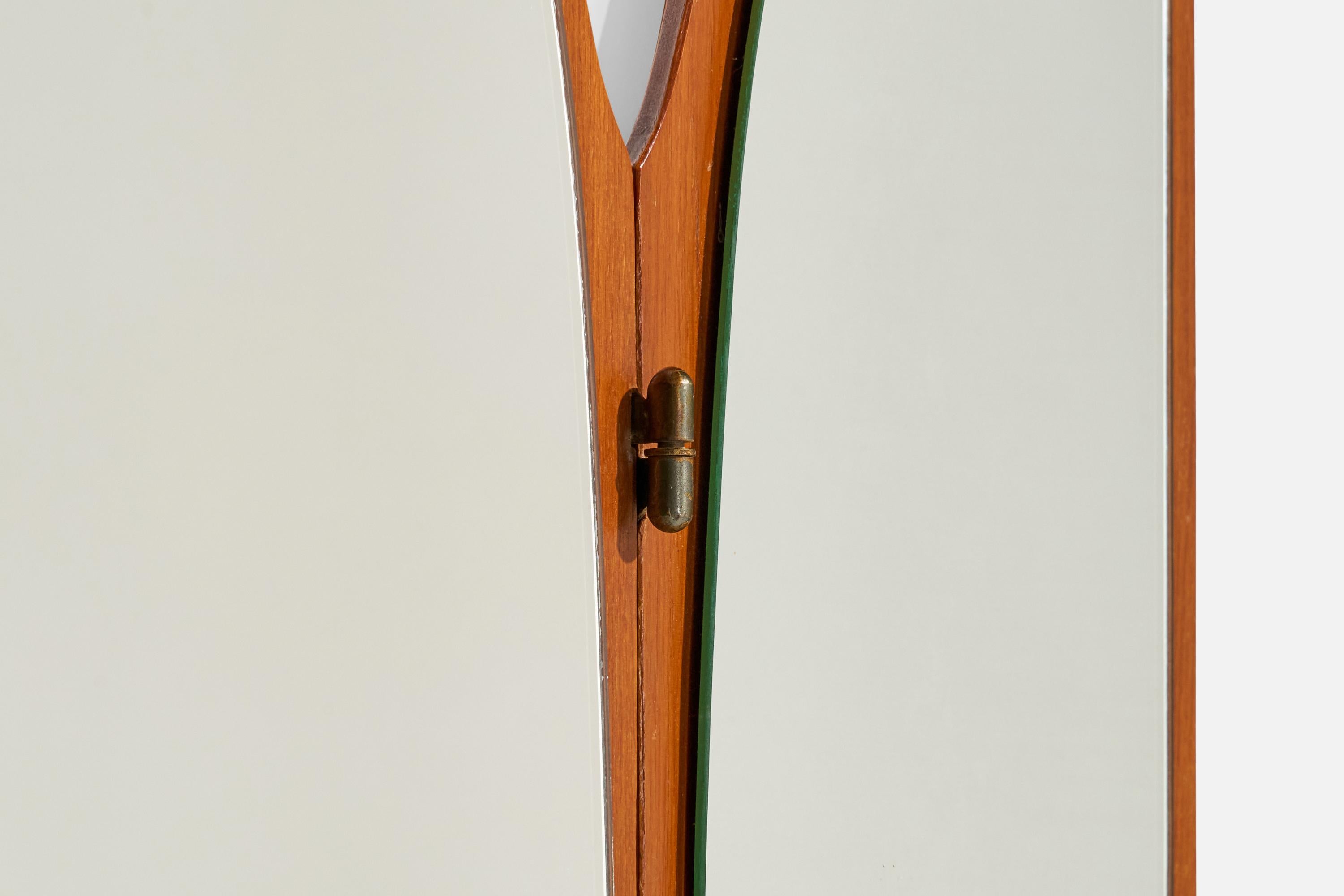 Eriksmålaglas, Wandspiegel, Teakholz, Schweden, 1950er Jahre 10