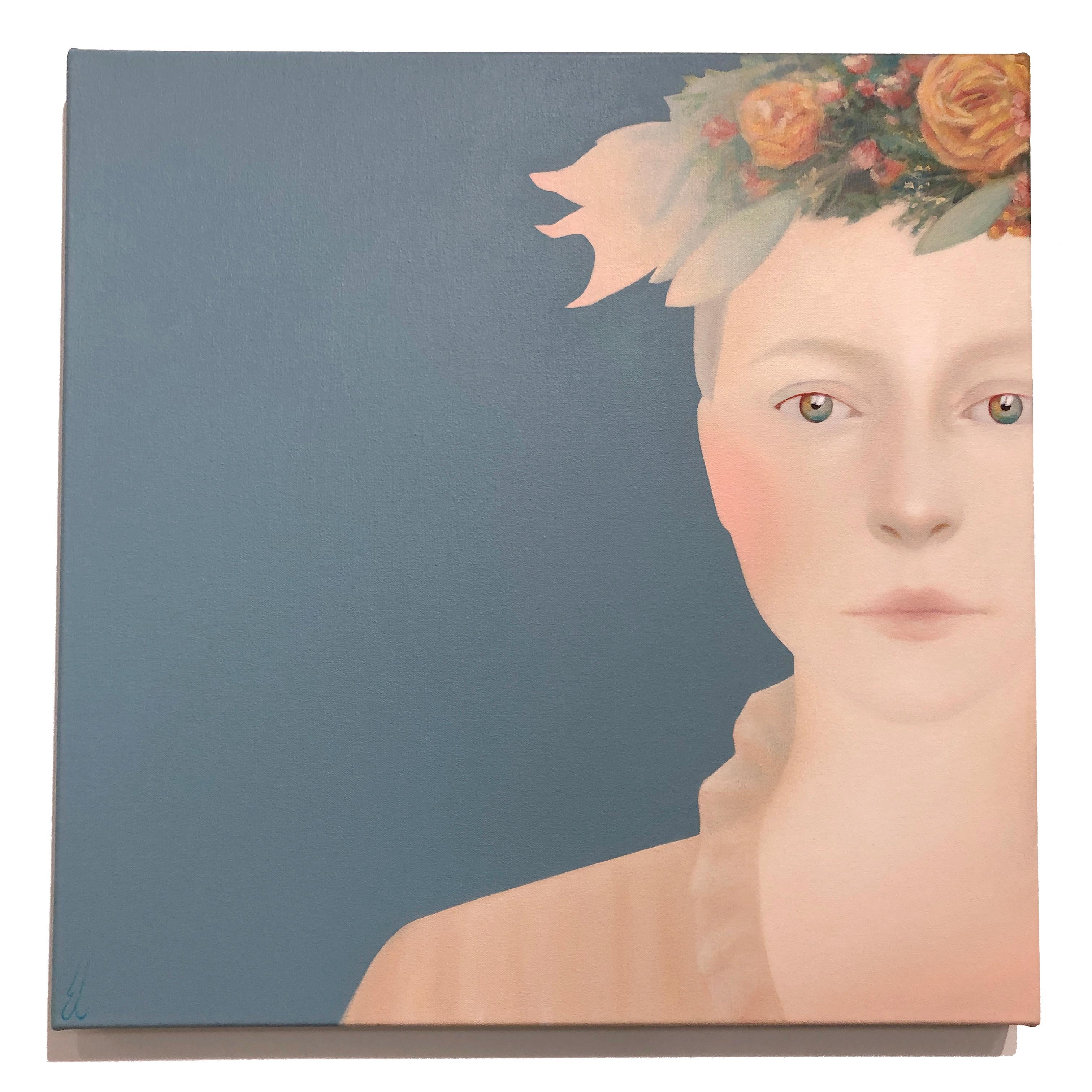 Primavera von Erin Cone, Acryl auf Leinwand, moderner Realismus, zeitgenössisches Porträt im Angebot 3