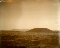 Crater (The Desert in Sepia) - 21st Century, Polaroid, Landscape
