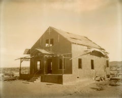 House (The Desert in Sepia) - 21st Century, Polaroid, Landscape