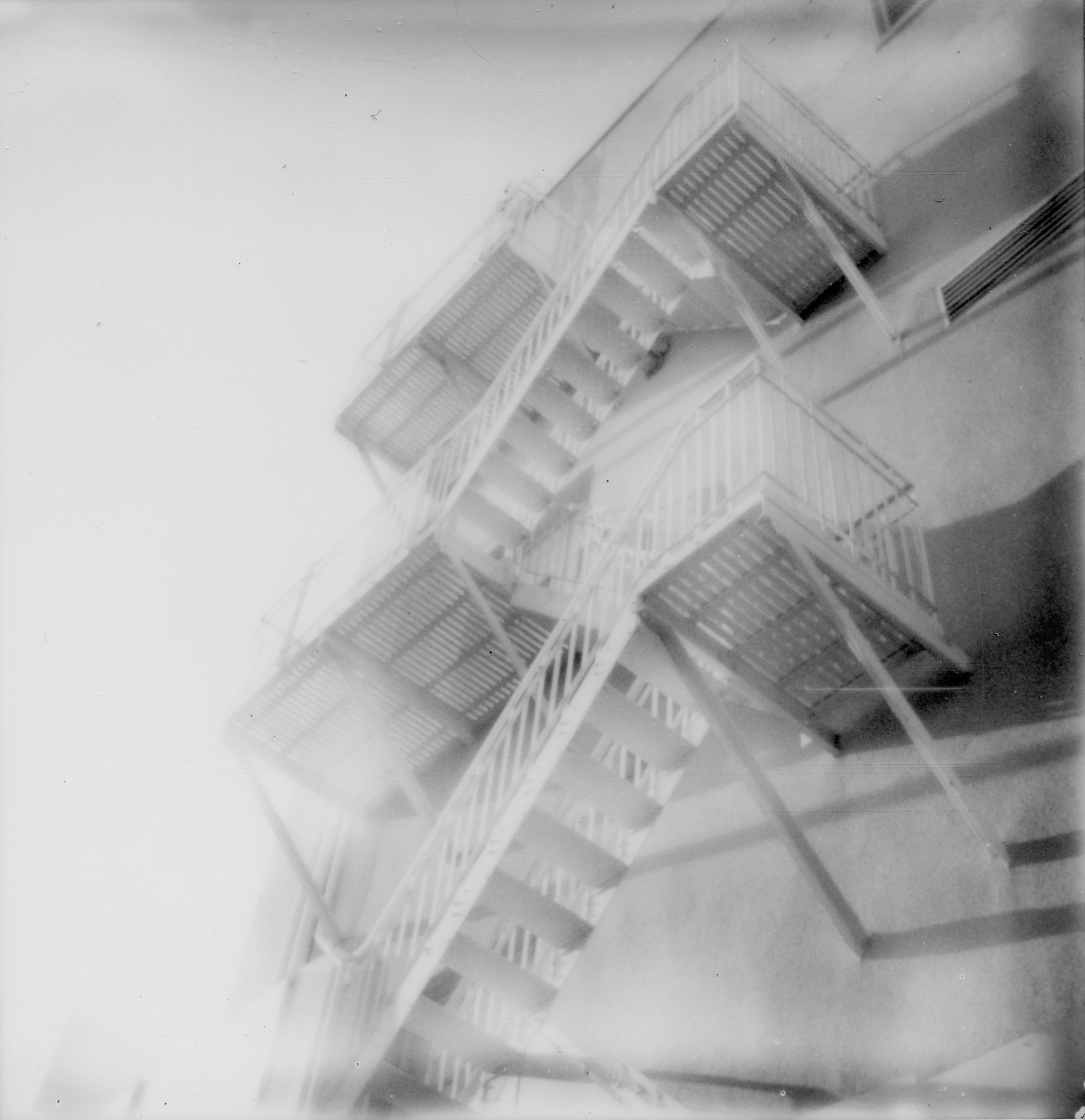 Erin Dougherty Landscape Photograph - Stairs (Ghost Town) - 21st Century, Polaroid, Landscape