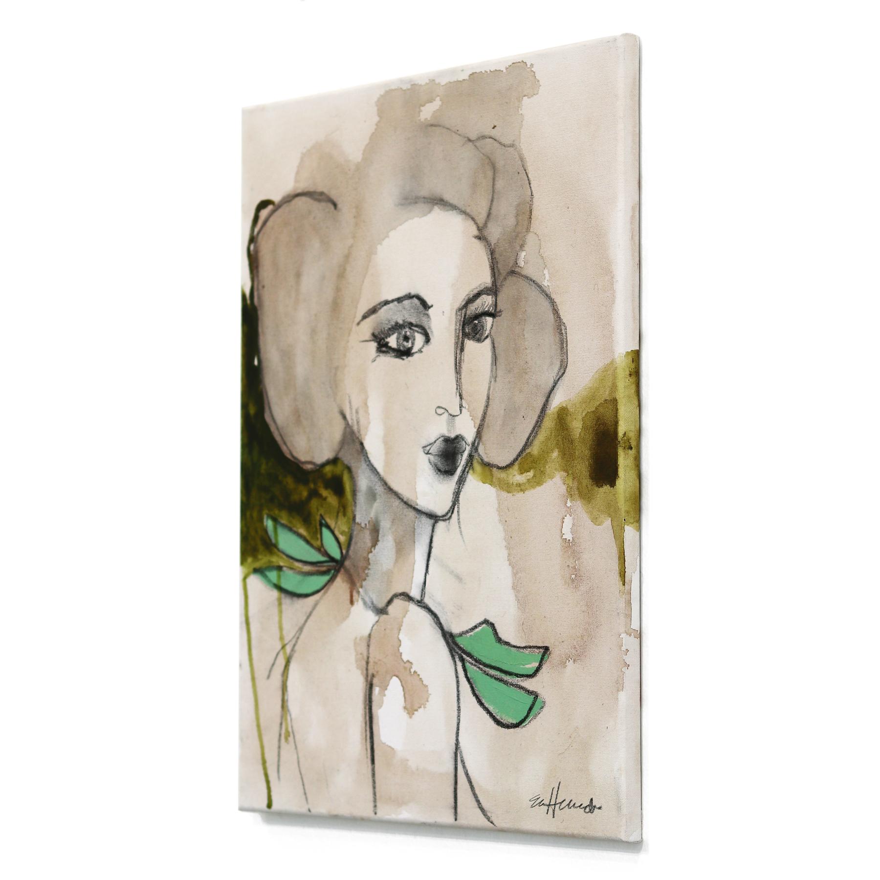 Anneliese - Original Abstract Expressionist Figurative Portrait Painting For Sale 2