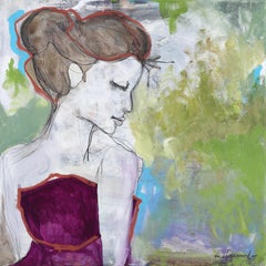 Carina  - Original Abstract Expressionist Figurative Portrait Painting