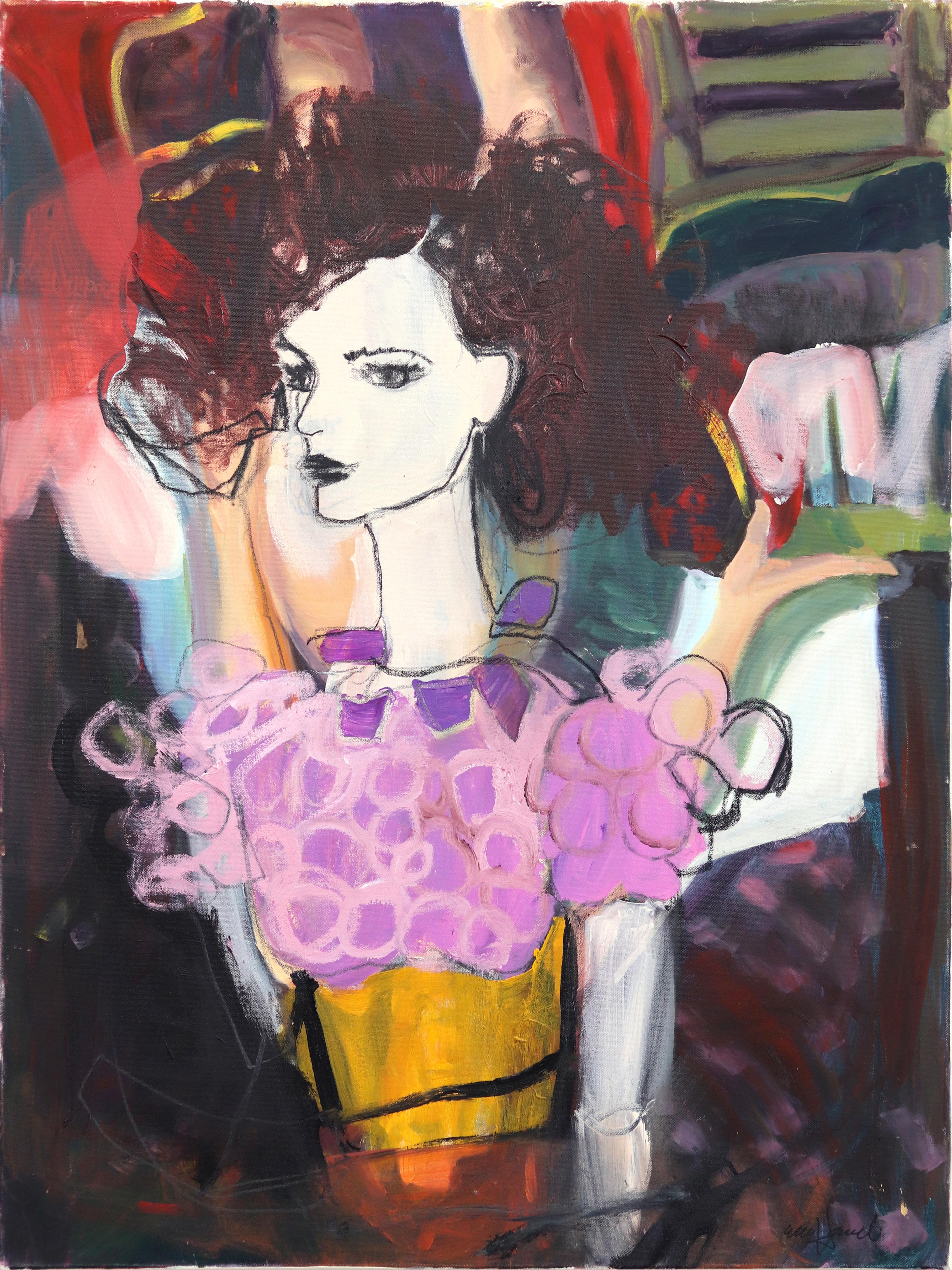 Erin Hammond Figurative Painting - Honor - Original Figurative Abstract Feminine Portrait Painting on Canvas