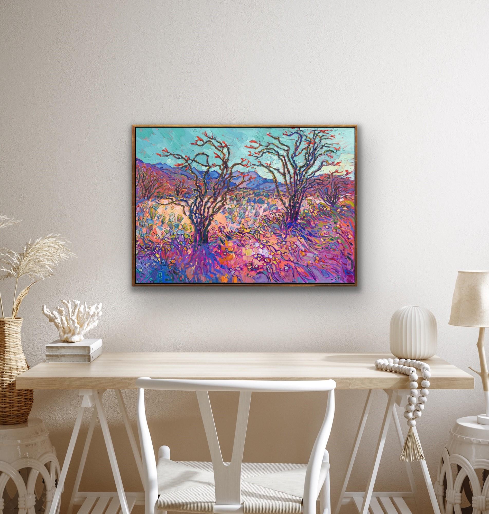 Erin Hanson Landscape Painting - Ocotillo in Color -- Make an Offer!