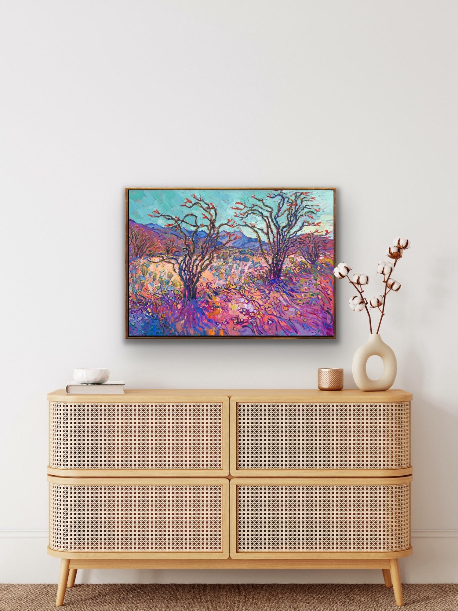 Ocotillo in Color -- Make an Offer! - Abstract Impressionist Painting by Erin Hanson