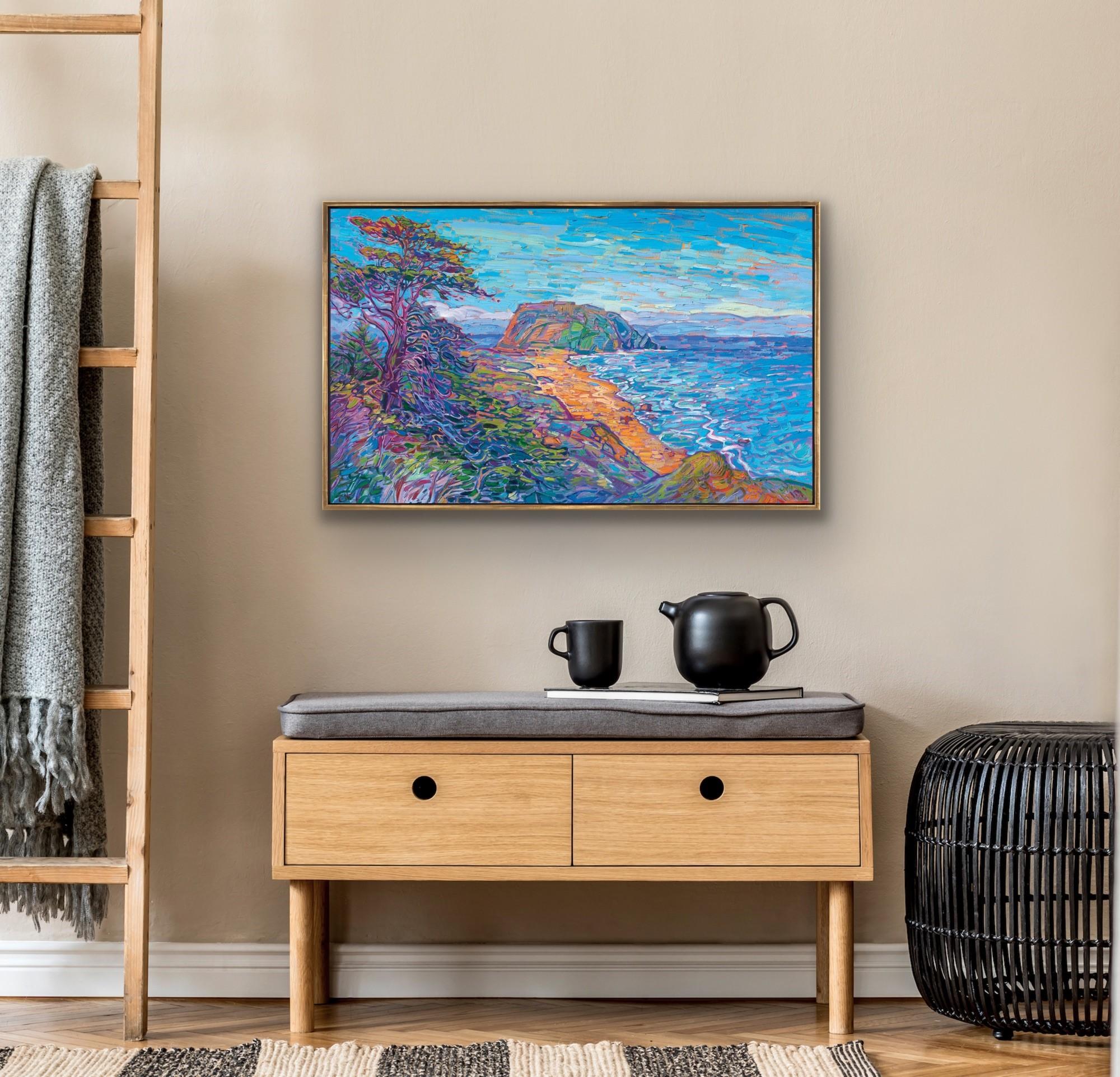 Point Sur Vista -- ¡Haz una oferta! - Abstract Painting Beige de Erin Hanson