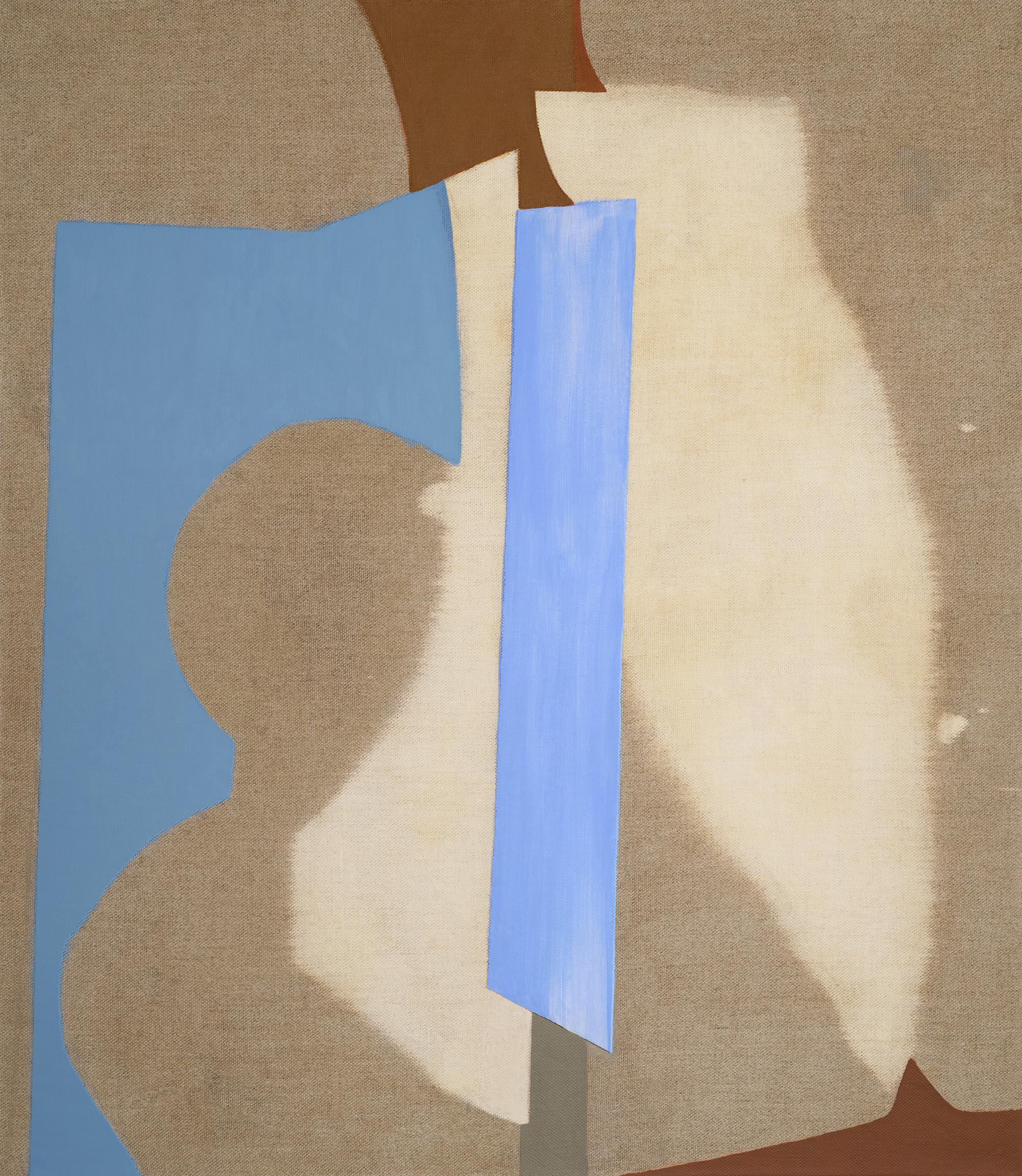 "Ballast" 2025 acrylic and bleach on linen 30 x 26 in.