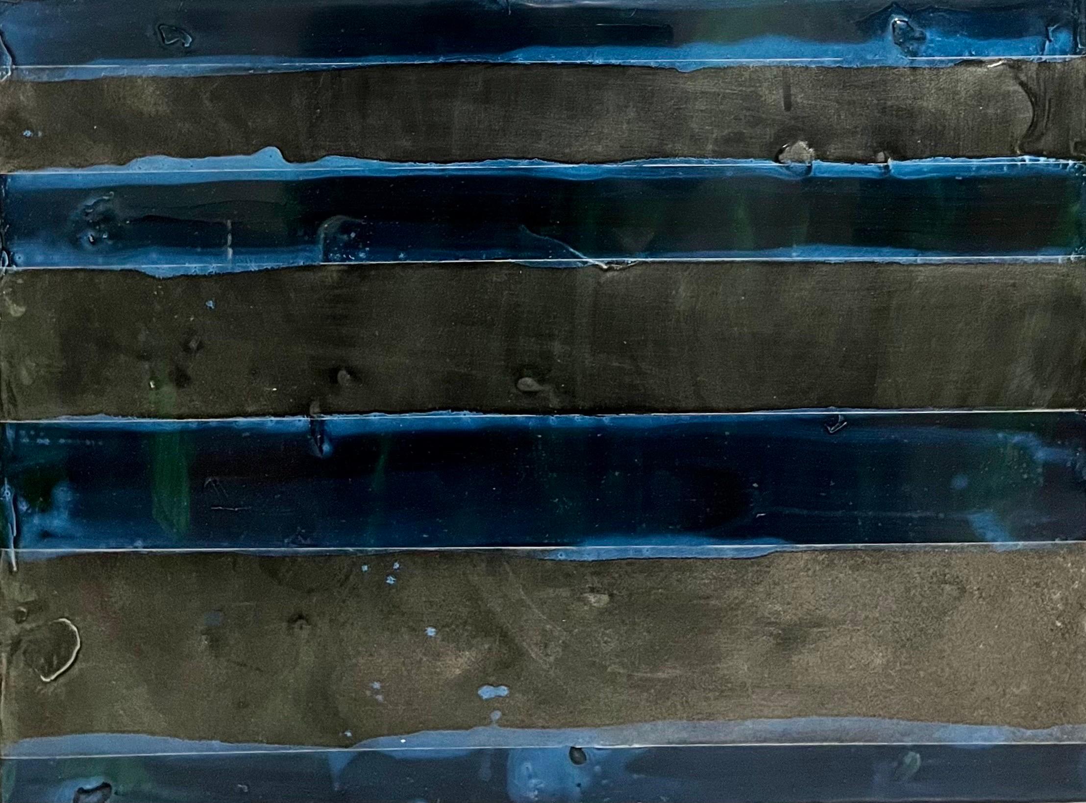 Erin Parish Peinture abstraite minimaliste en résine et huile sur panneau Femme Artiste en vente 1