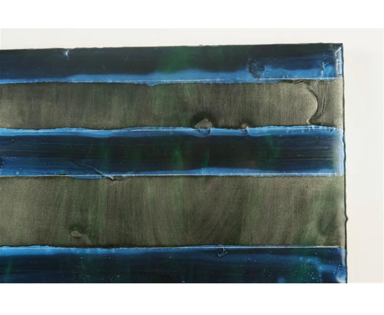 Erin Parish Peinture abstraite minimaliste en résine et huile sur panneau Femme Artiste en vente 2