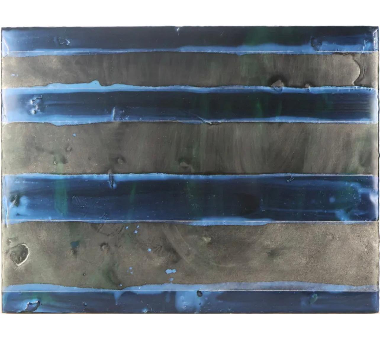 Erin Parish Peinture abstraite minimaliste en résine et huile sur panneau Femme Artiste en vente 3