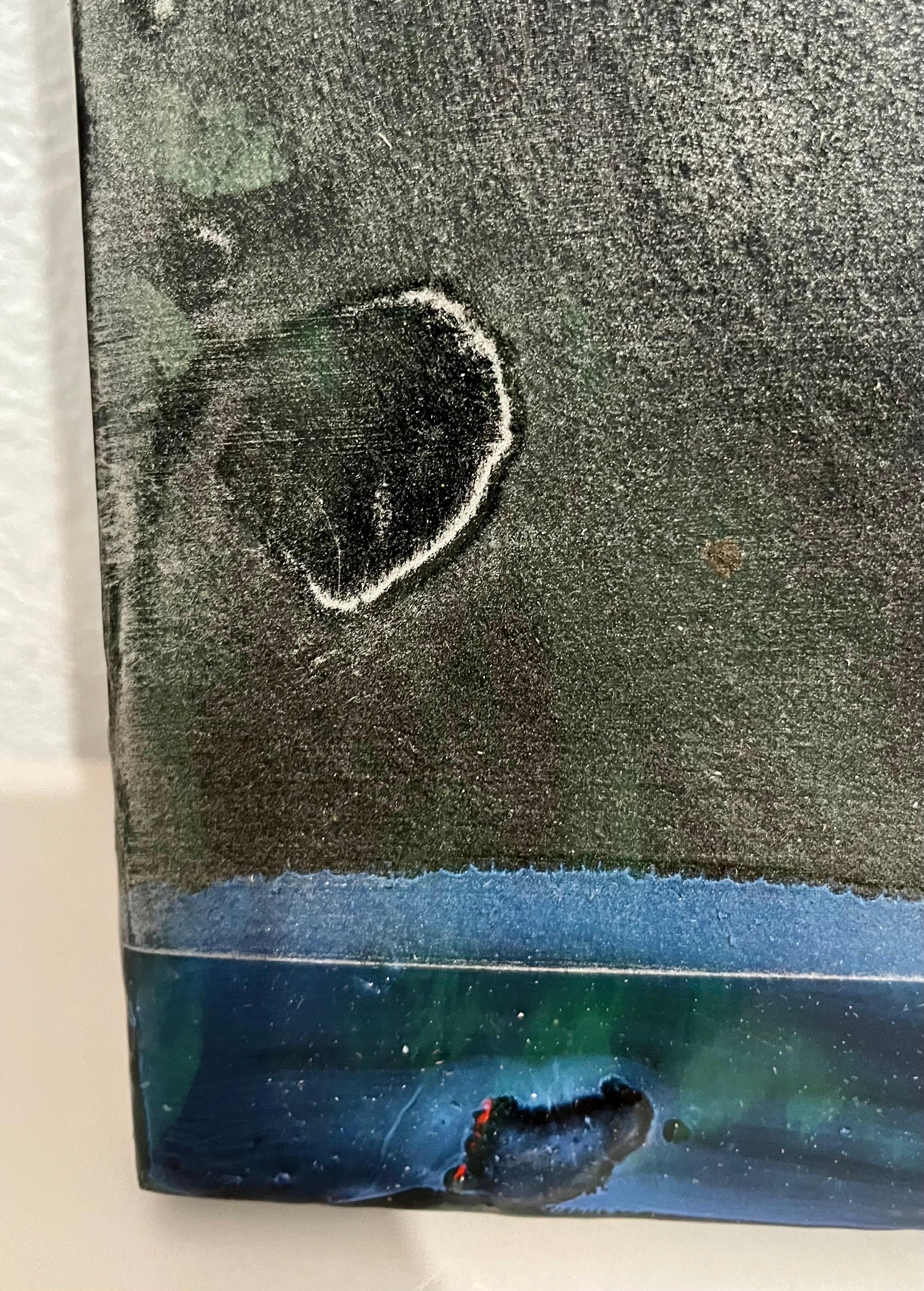 Erin Parish Peinture abstraite minimaliste en résine et huile sur panneau Femme Artiste en vente 5