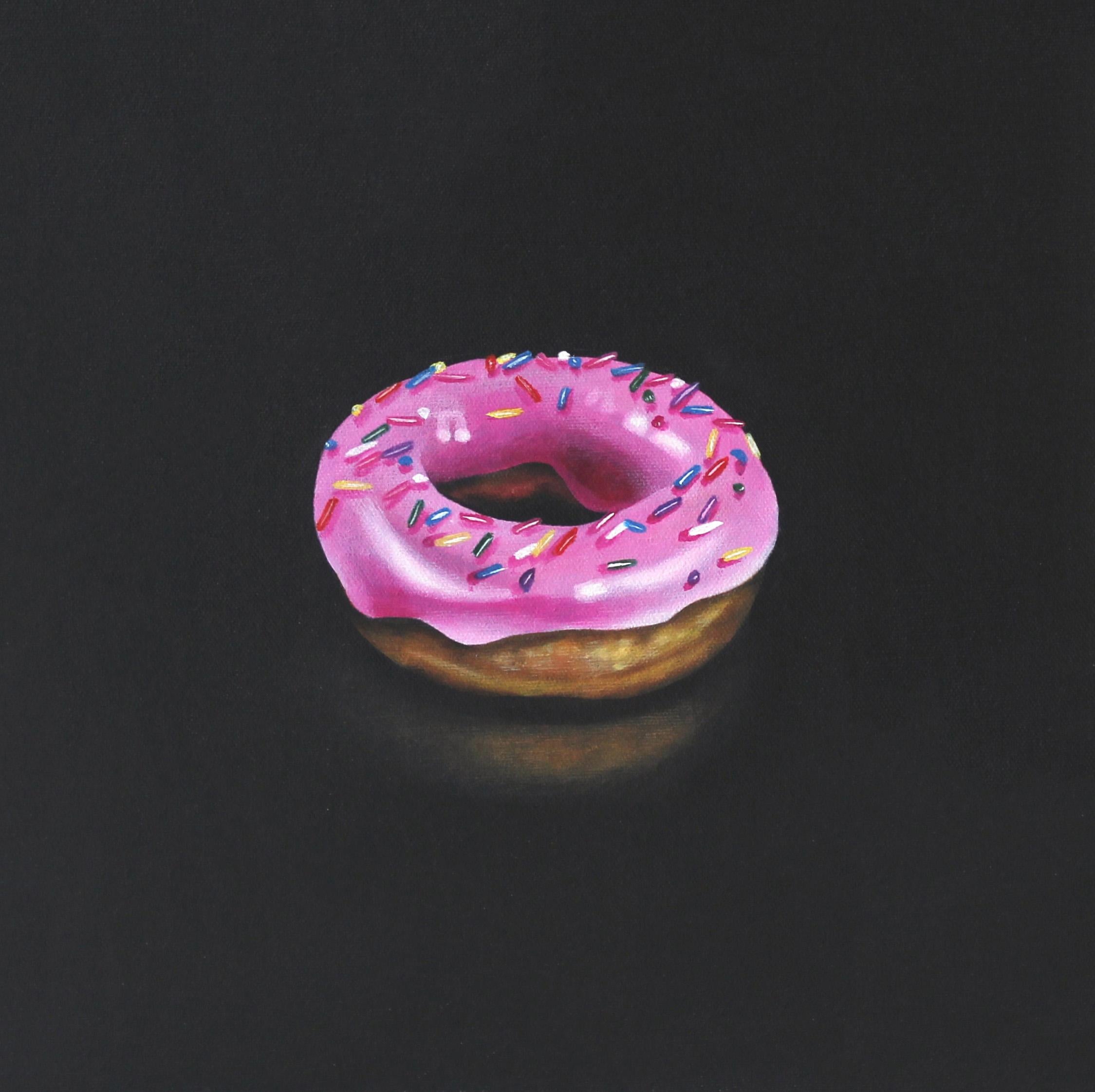 Erin Rothstein Interior Painting - Pink Donut With Rainbow Sprinkles