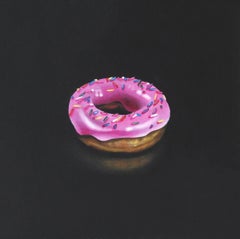 Pink Donut With Rainbow Sprinkles