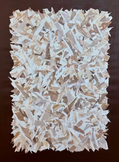 Cedar und Coco von Erin Tice, große braune Collage Malerei auf Leinwand