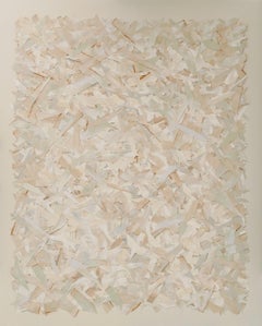 Sands of Time by Erin Tice, Large Vertical Nude Collage Painting on Canvas
