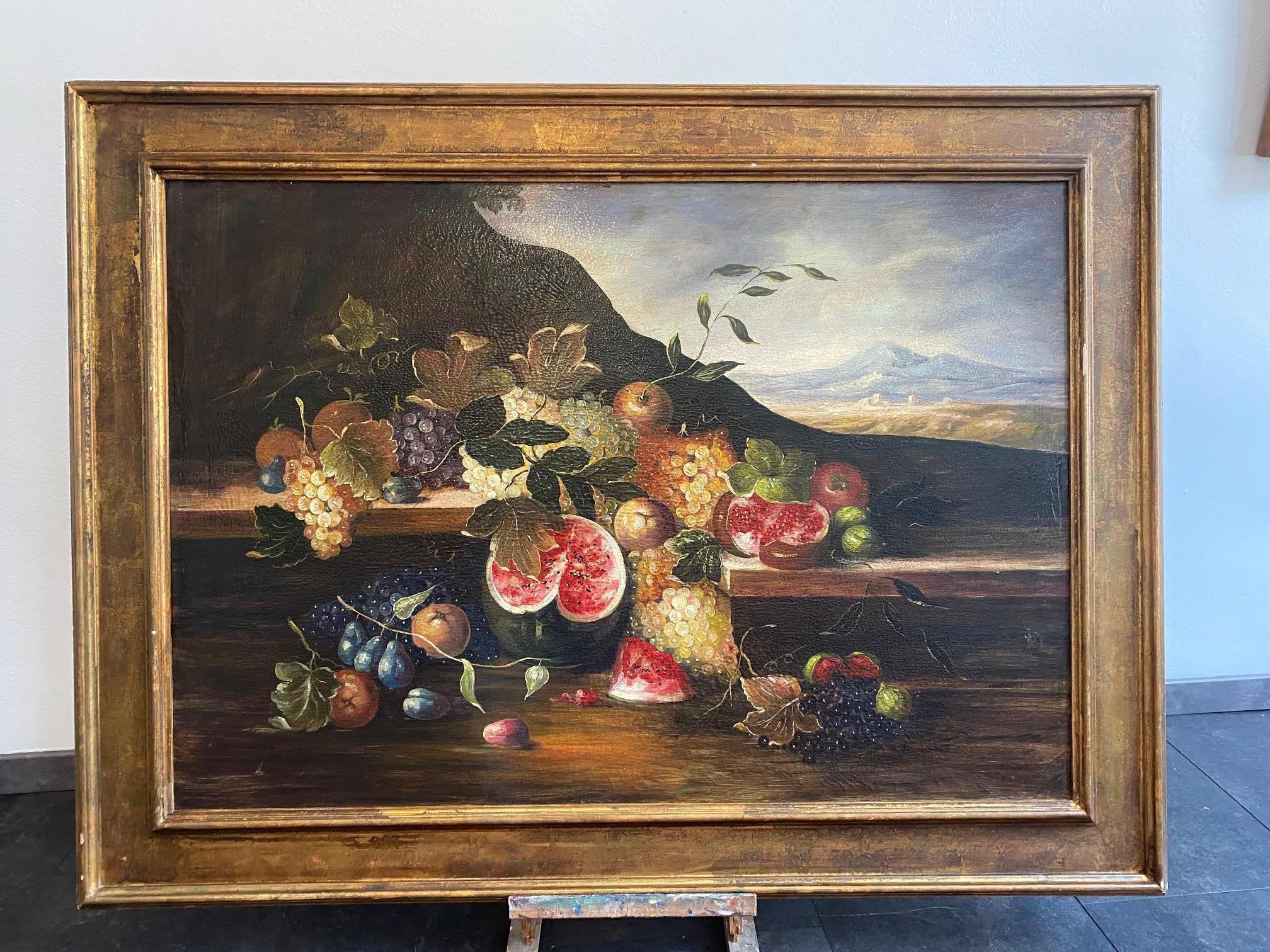Natura morta di Erina Margiacchi - Olio su tela 70x100 cm in vendita 8